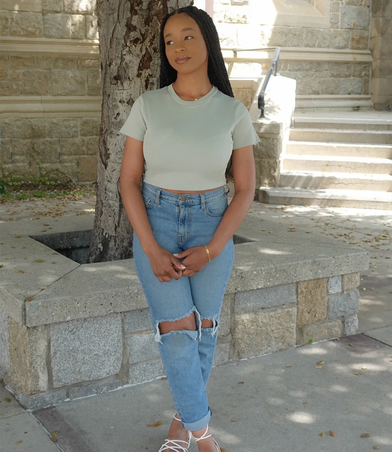 Zane Everyday Basic Top(Sage)