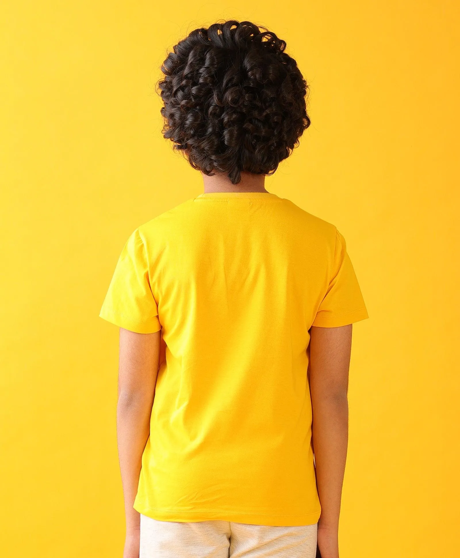 ZEBRA MUSTARD SHORT SLEEVE BOYS T-SHIRT - MUSTARD