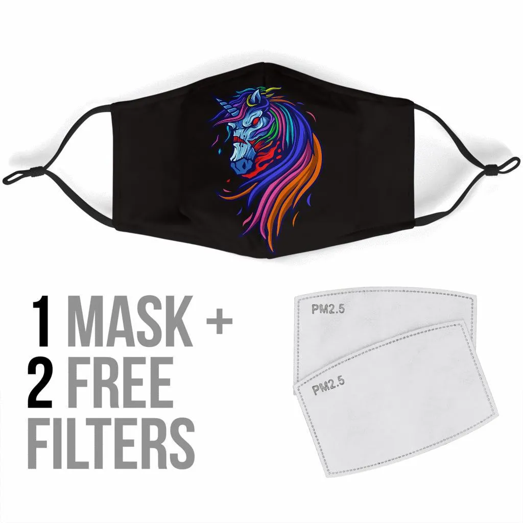 Zombie Unicorn Face Mask